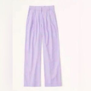 Abercrombie & Fitch Purple High-Waisted Trousers